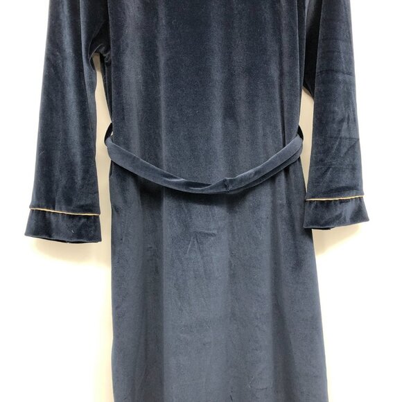 Vanity  Fair Navy Velvet Robe size 8 - Picture 12 of 16